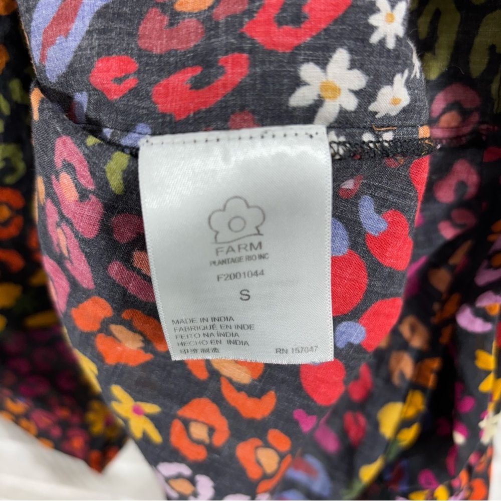 Farm Rio Floral Popover Top Blouse Small - Picture 4 of 4